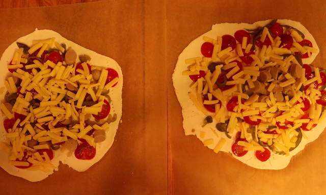 ヘルシオ二段調理_ピザの写真