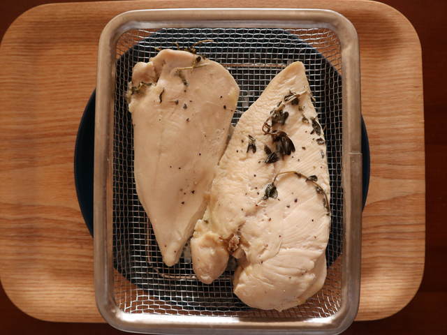 ヘルシオで作った鶏ハムの写真（加熱後）